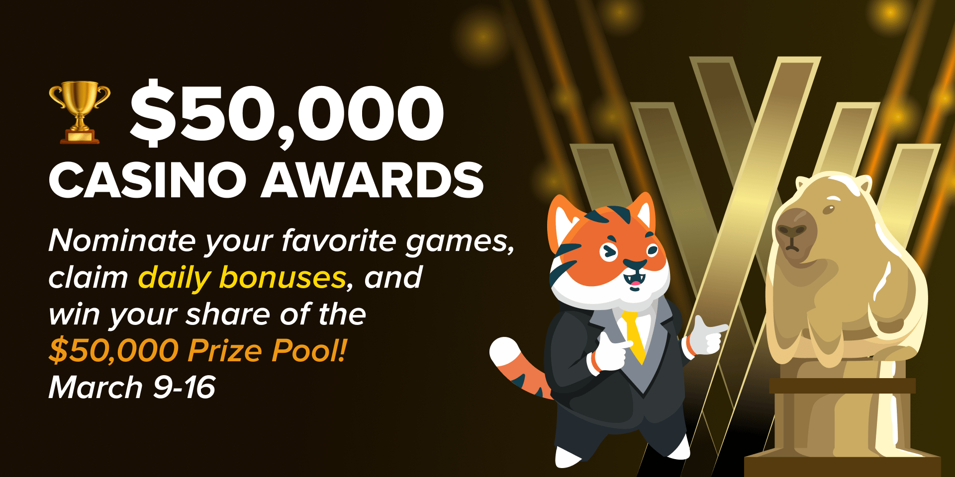 Promotion $50,000 Prize Pool Casino Awards