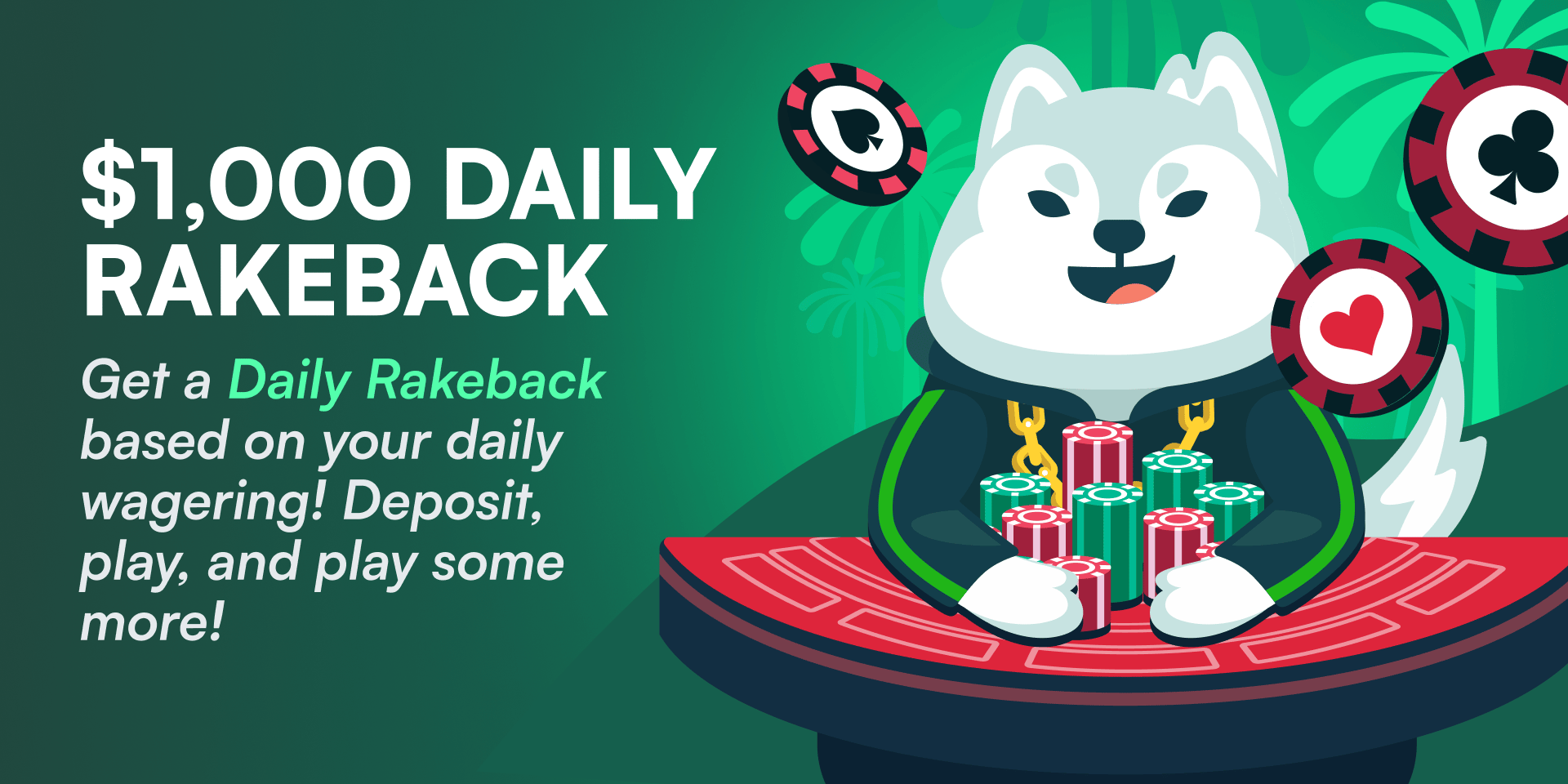 Promotion $1,000 Daily Rakeback Bonus